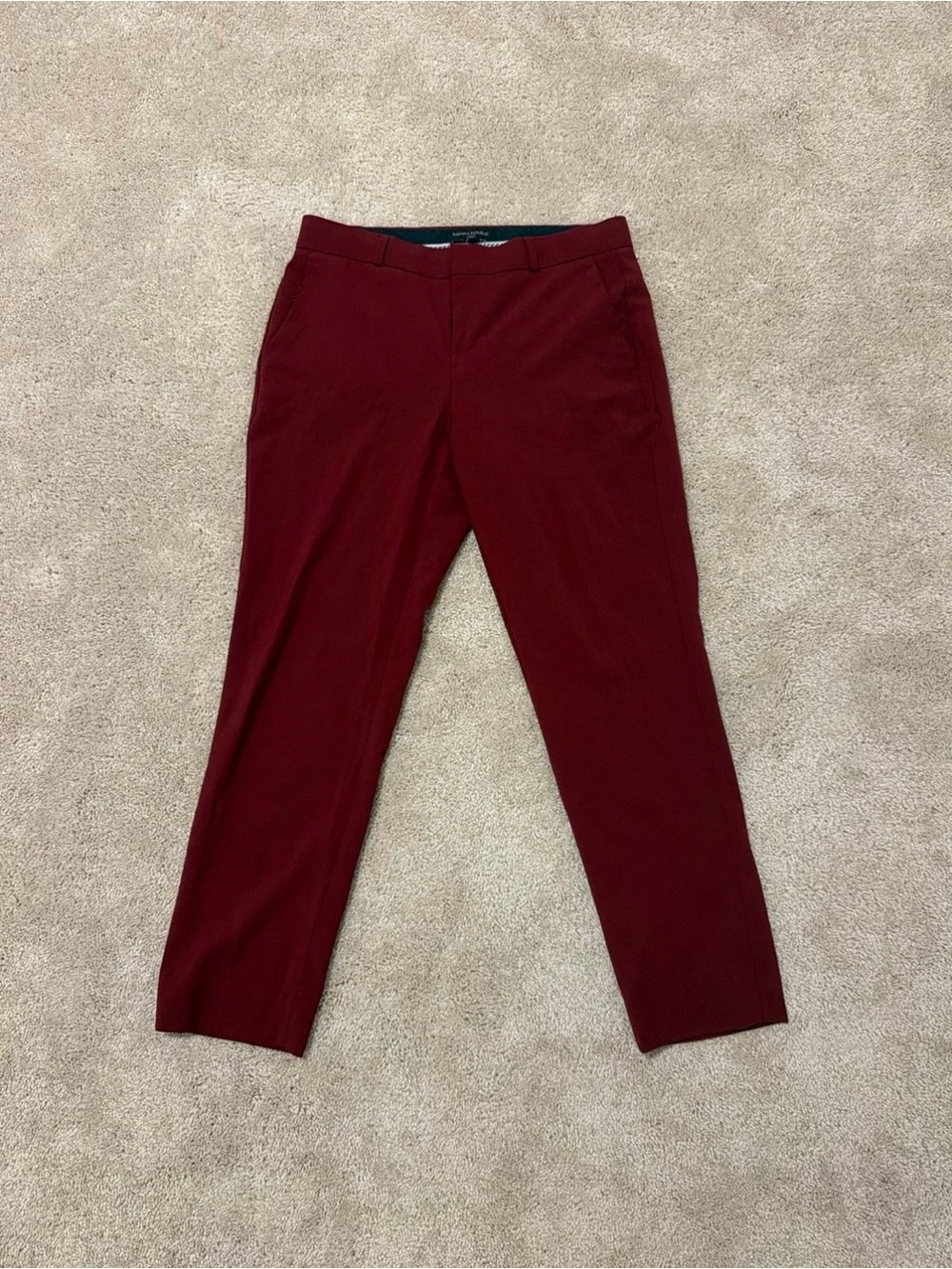 Banana Republic Burgundy Slim Ankle Pants